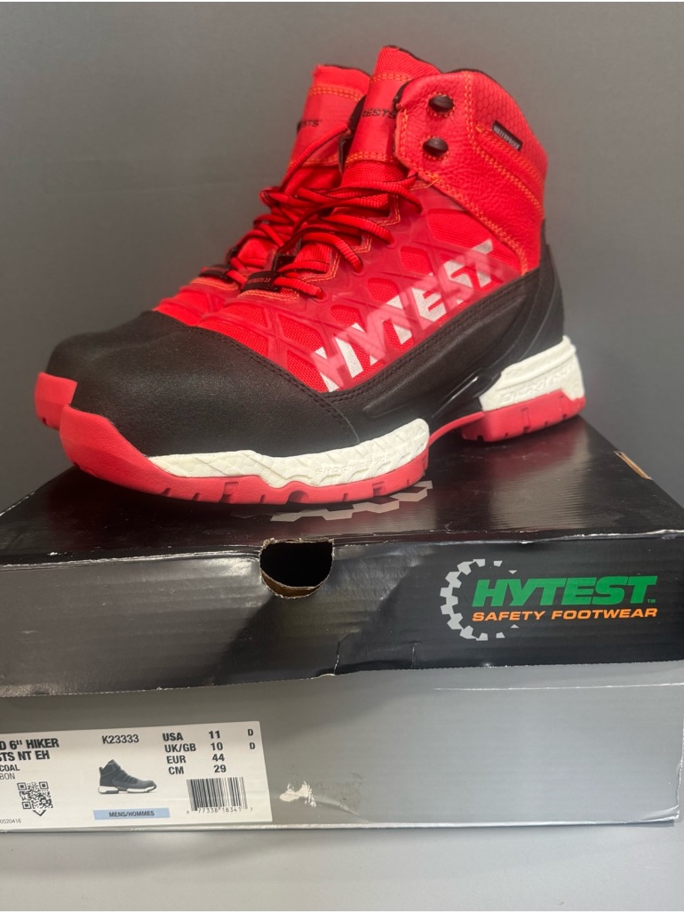 Hytest Men's Red Safety Boots - High Ankle Work Boot